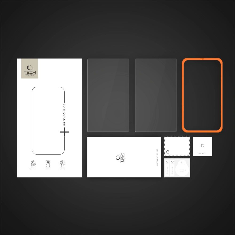 Szkło hartowane Tech-Protect Easy Set+ do Nintendo Switch 2, z ramką aplikacyjną, 2 sztuki
